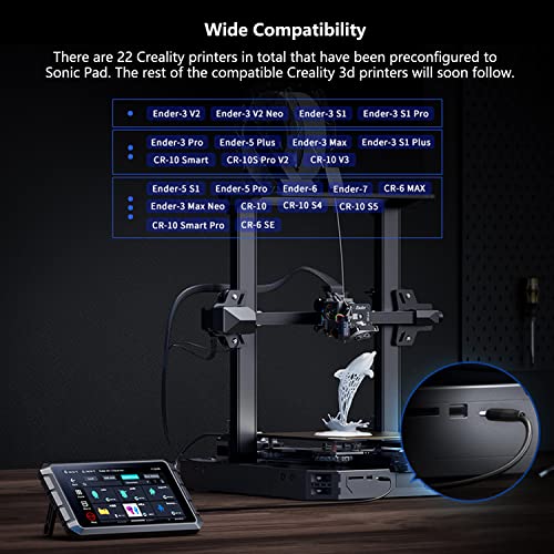 Creality Sonic Pad Based On Klipper Firmware, 7" Touch Screen 3D Printer Smart Pad With Higher Printing Speed And Quality For Creality Ender 3 V2/Ender 3 S1/Ender 3 S1 Pro Fdm Ender 3D Printers #TOP4