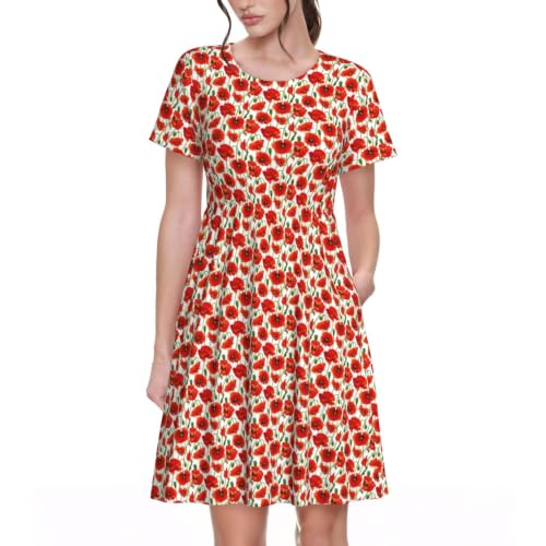 Robe tunique à manches courtes d'une fluidité remarquable pour femme