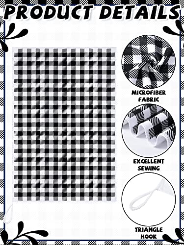 Honoson 4 Pieces Buffalo Plaid Kitchen Towels Farmhouse Black White Plaid Towels Home Checkered Hand Towels Set Farmhouse Fast Drying Decorative Towels For Cooking Kitchen Restroom (Stylish) #TOP4