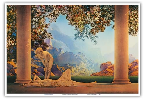 Daybreak - Vintage Art Nouveau Poster by Maxfield Parrish c.1922