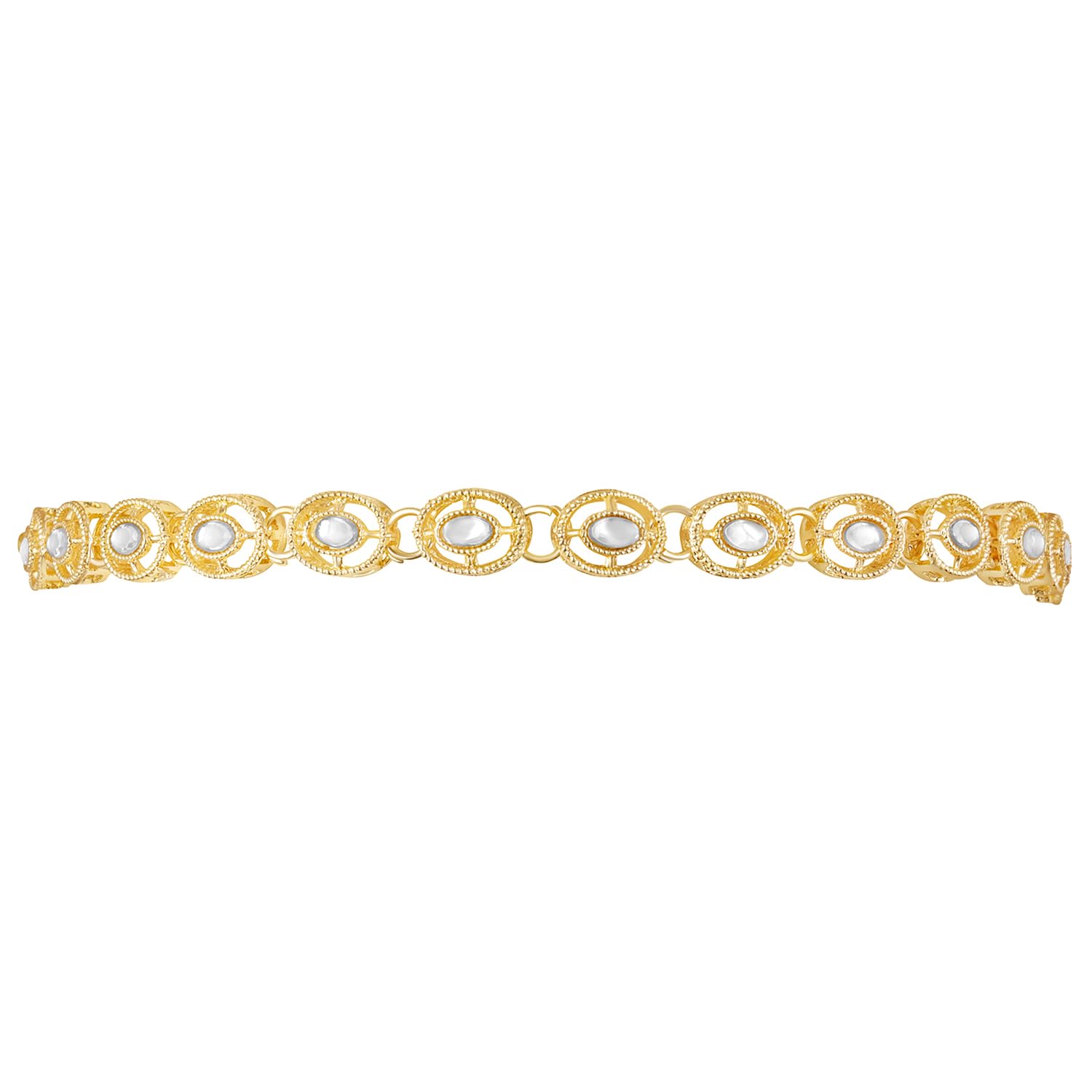 Peora Gold Plated White Synthetic Stone Studded Mathapatti Sheeshpatti Hair Accessories Traditional Jewellery for Women (B0DF5BXTMM) Amazon Price History, Amazon Price Tracker
