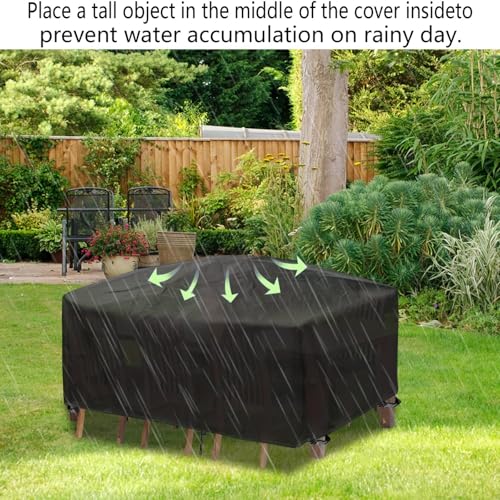 Housse pour meubles de terrasse noire bâche haute densité