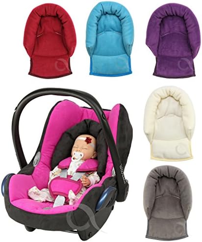 UNIVERSAL Infant Baby Toddler car seat, stroller head support pillow - Soft Polar Fleece (black)