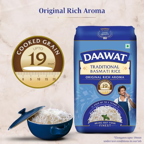 Image of Daawat Traditional Basmati Rice 5Kg| Premuim Aromatic Rice| Aged upto 2 Years