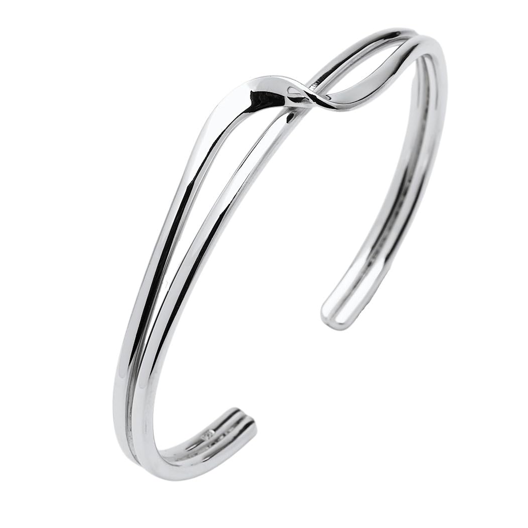 AryA AryA bracciale cuff etnico rigido in argento 925 - 082PN