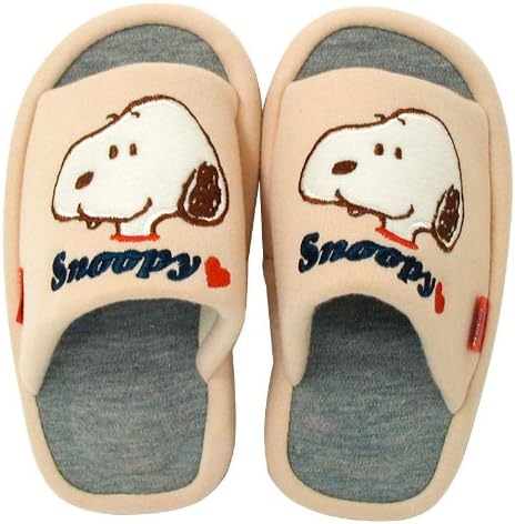 Japan slippers [ Diet Slippers Snoopy Peanuts Stretch Standard Beige 230 231
