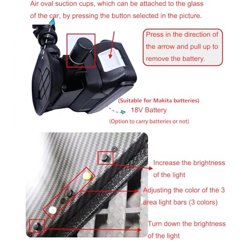 Image of Large Light Panel Car Dent PDR Lamp 9 Light Styles Adjustment Paintless Dent Repair Tool Car Dent Light Board Car Dent Tools (A)