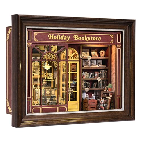 ETKVR Book Nook Kit, Picture Frame Booknook, Wall Mounted 3D Puzzle Model