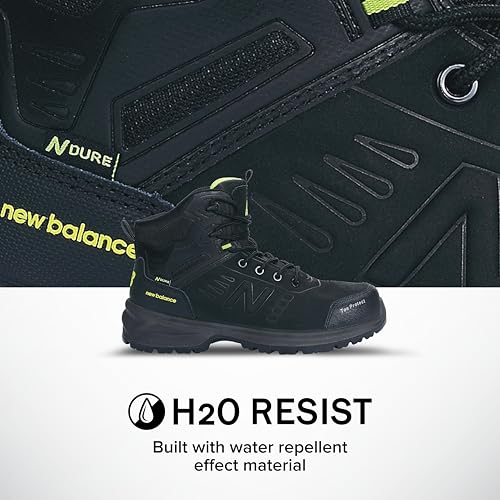 Image of New Balance Calibre Composite Toe Work Boots for Men - EH, PR, Non-Slip Leather Safety Shoes for Industrial & Construction