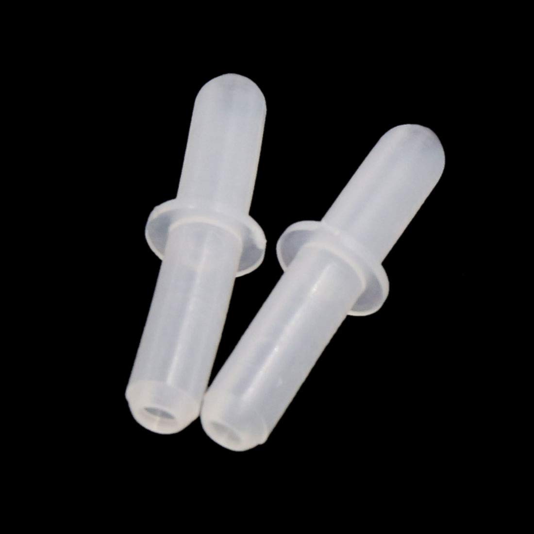 uxcell 50pcs Clear Palstic Straight Airline Tubing Connector for Aquarium Tank