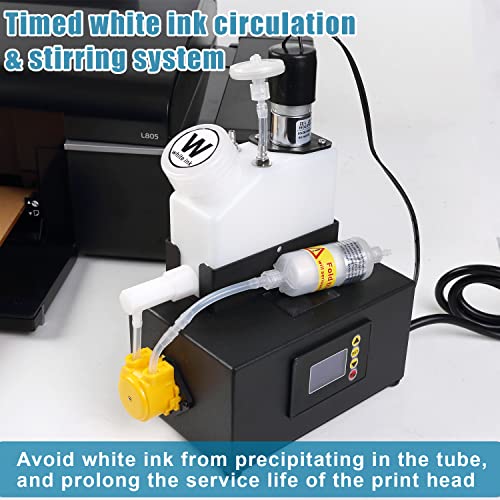 AOK Printer A3+ White Ink Circulation System Width 13inch DTF Printer Machine Direct Transfer Film L1800 Converted for DIY Print T-Shirts/Hoodie/BGS/Pillow etc. （6X 100ml Ink+100pcs Film+Powder - Thumbnail 5