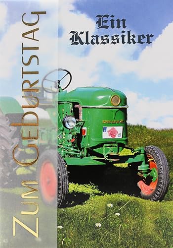 Geburtstagskarte Traktor Oldtimer – Ein Klassiker – Klappkarte 11,5x17 cm mit Umschlag – Nostalgie Traktor-Karte für Männer, Senioren, Landtechnik-Fan Geburtstagskarte Traktor Oldtimer – Ein Klassiker – Klappkarte 11,5x17 cm mit Umschlag – Nostalgie Traktor-Karte für Männer, Senioren, Landtechnik-Fan