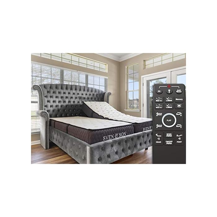Buy Sven & Son Split King Adjustable Bed Base Frame Platinum