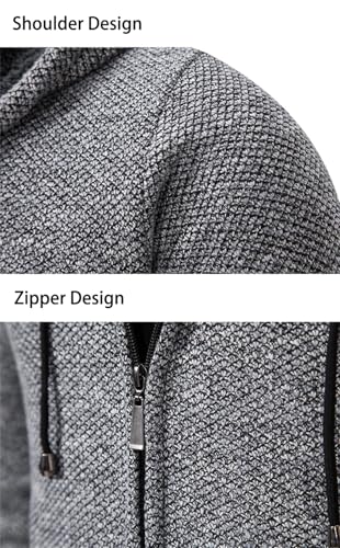 Men's Knitted Sweater Cardigan Zipper Sweater Warm Casual Sweater4