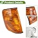HOPESPANNER No.1248260143 Corner Signal Light Cover for Mercedes-Benz W124 1984-1996 Waterproof Yellow Right Corner Light Lamp Lens Plastic 1 Pc