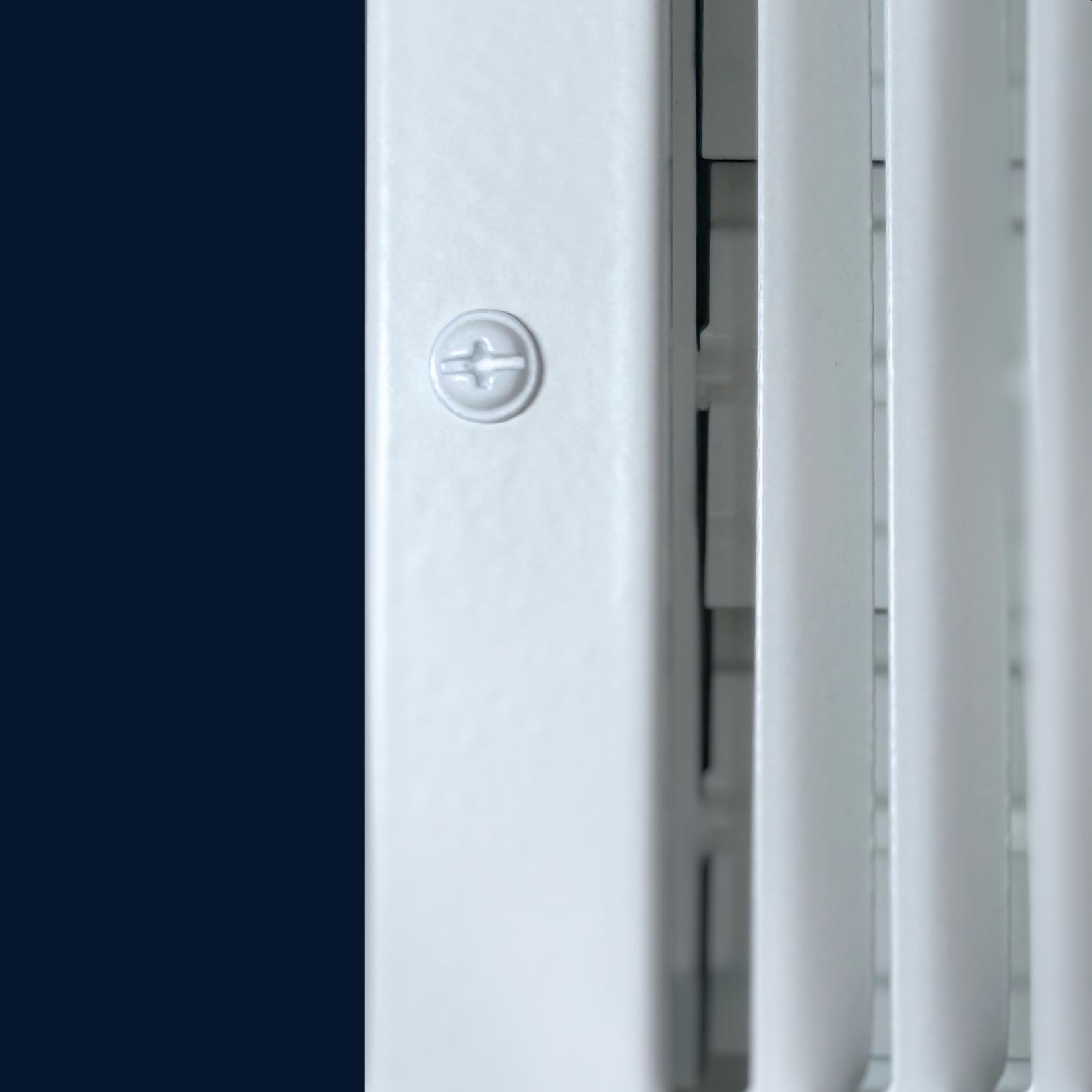 Cubierta de ventilación blanca de 6 x 10 pulgadas (apertura de ducto) para piso, rejilla unidireccional, cubierta de acero sólido HVAC