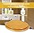 Angel Shield Wood Veneer Natural Toilet Seat with Quiet Close, Easy Clean, Quick-Release Hinges (Elongated, Oak)