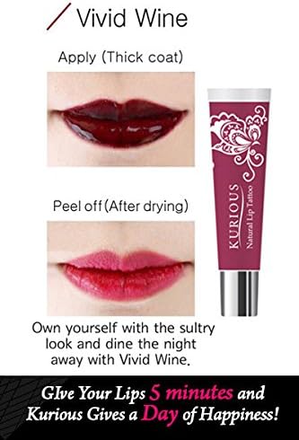 KURIOUS Natural Lip Gloss Tattoo (Vivid Wine)