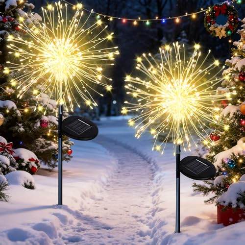 Joycome Solar Weihnachtsbeleuchtung Außen 2 Stück 150 LED...