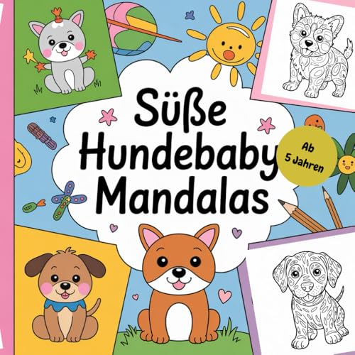 Süße Hundebaby Mandalas