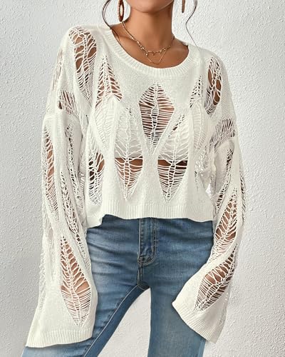 Bsubseach Crochet Cropped Tops for Women Spring Summer Knit Hollow Out Bathing Suit Beach Cover Up Tops 20253