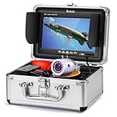 Eyoyo Underwater Fishing Camera 7 inch Color Screen 1000TVL Waterproof IR Camera for Lake Boat Sea Ice Fishing (7" 15m)