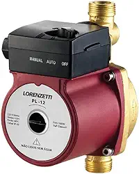 Pressurizador de Água Pl12 12 MCA 127V, Lorenzetti, 7541020, Vermelho/Preto, Pequeno