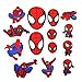 YKKJ 14 pièces Spiderman Patchs Thermocollants, Broderie Patch Thermocollant Patchs de Vêtements Bricolage Autocollants de Fleurs, pour Les Sacs de vêtements de Jeans t-Shirt Bricolage.