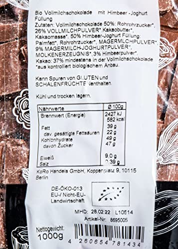 KoRo - Biologische gebroken chocolade met frambozenyoghurt | 1 kg - Image 6