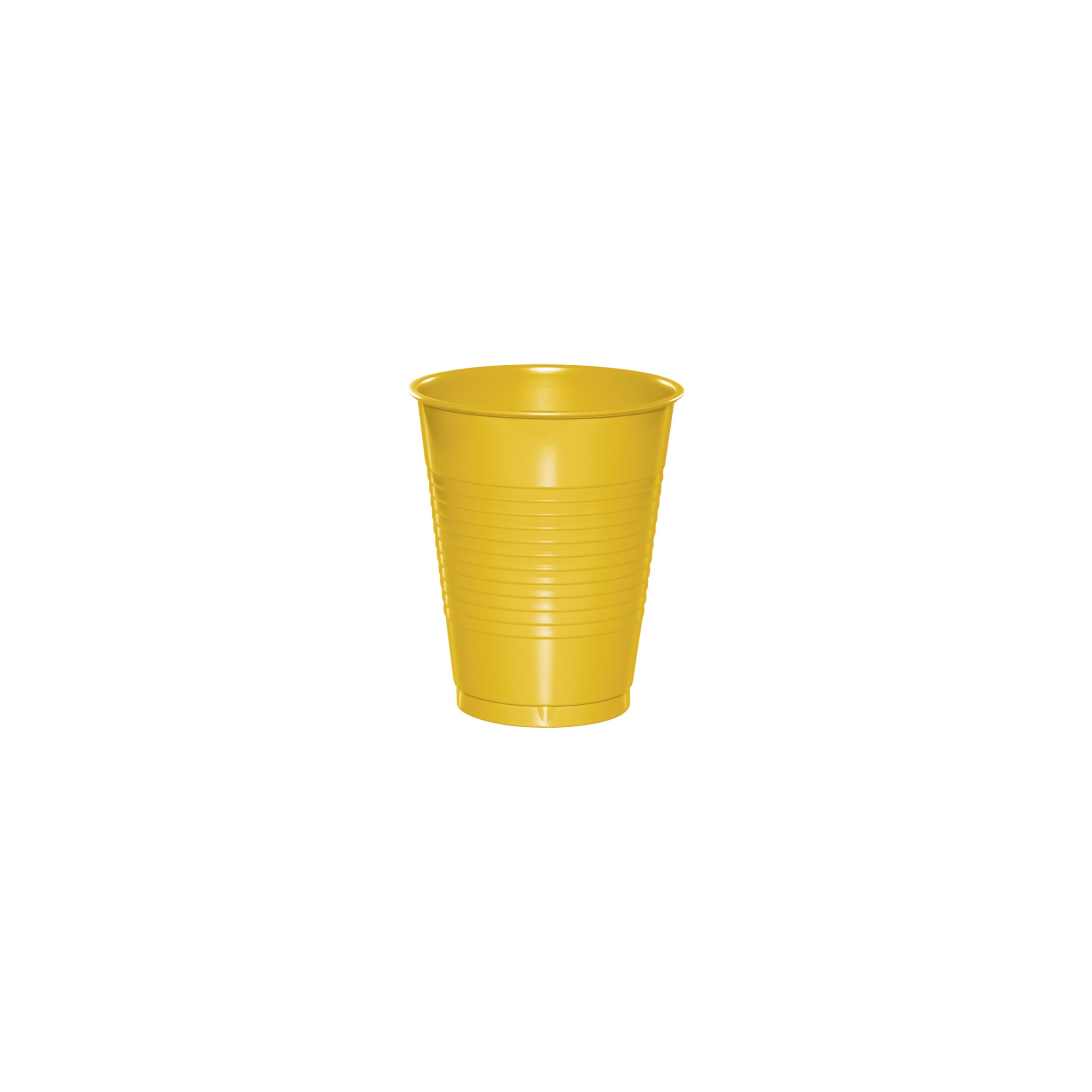 Trendware School Bus Yellow 16 oz Plastic Cups, 60 Count