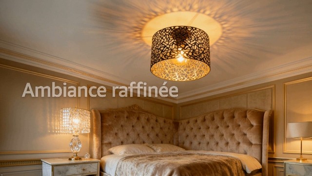 Vintage metalen ronde lampenkap, witgoud, hol gesneden