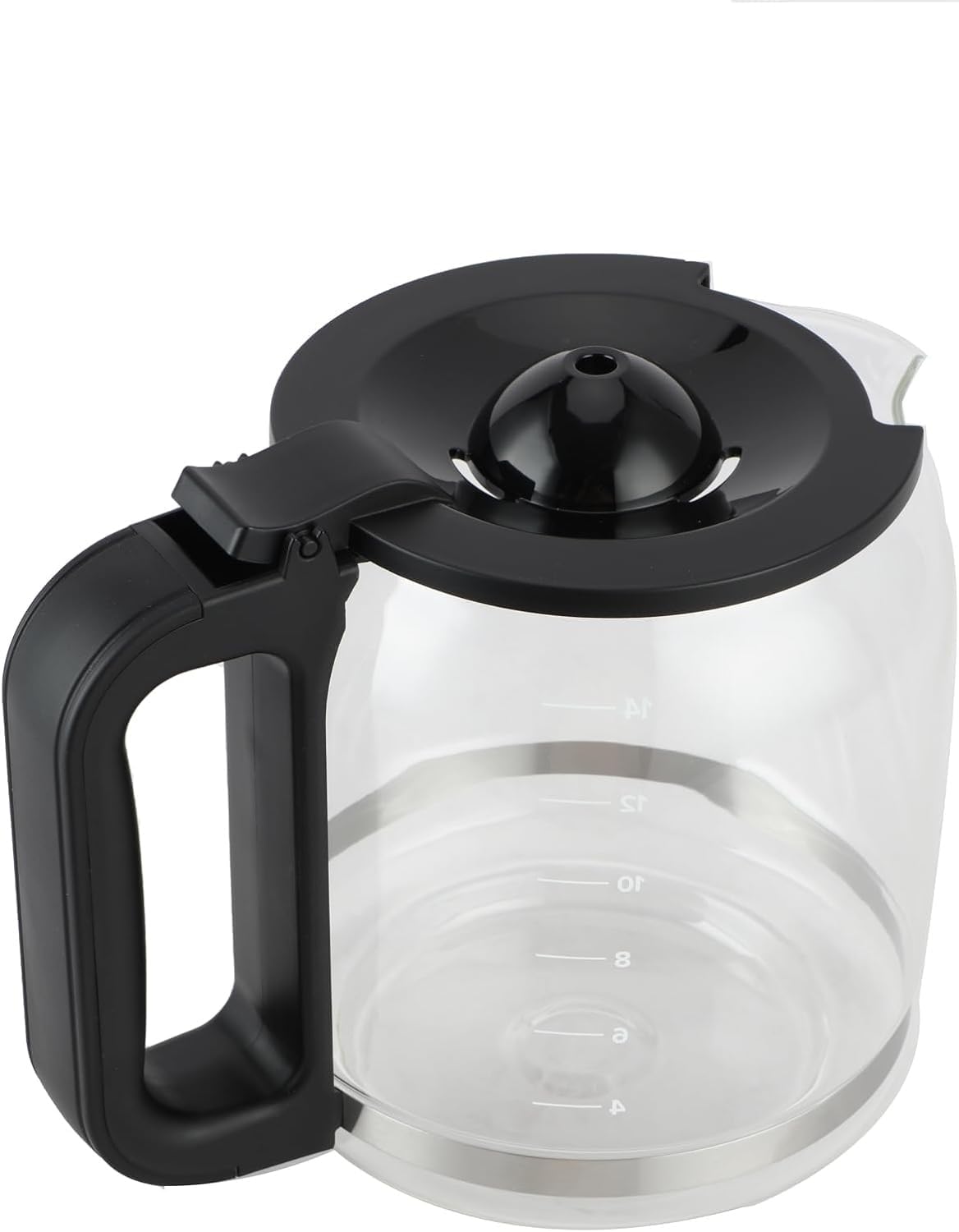 coffee maker carafe replacement12 cups Mr, fit with BVMC-PC12BL2 coffee maker, BPA-Free, Food Safe, Heat-Resistant, black Handle, explosion-proof material