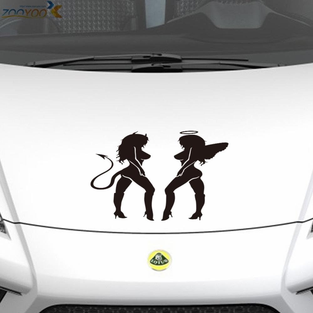 sexy naked fairy girls car stickers decorations 401. diy removable vinyl decals wall art adesivo de paredes posters 3.5,Black