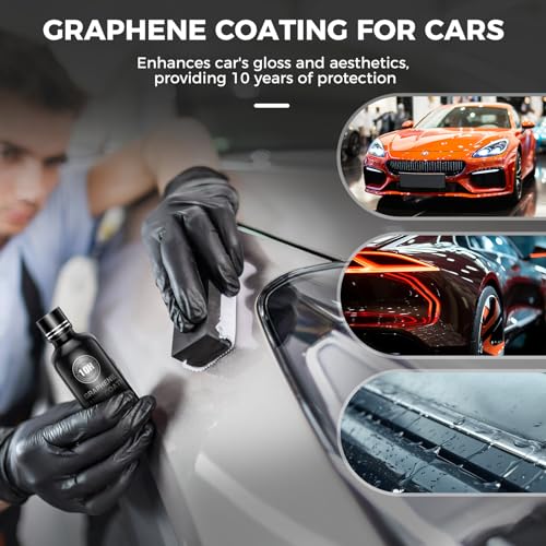 2024 Graphene Ceramic Coating Kit 10H High Gloss Extremely Hydrophobic Anti Scratch 10+ Years Protection Car Care Polish for Cars, Boats, Motorcycle & More - Image 3