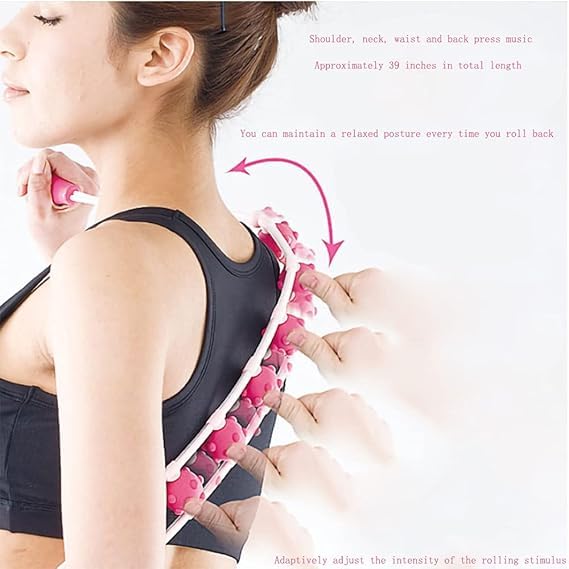 Body Muscle Rope 7 Wheel Back Massage Roller Massage Used for Soothing Back and Waist Roller Tool Rope Manual Masage Belt Roller Rope Muscle Roller Tool Body Muscle Rope 7 Wheel Back Massage Roller Massage Used for Soothing Back and Waist Roller Tool Rope Manual Masage Belt Roller Rope Muscle Roller Tool