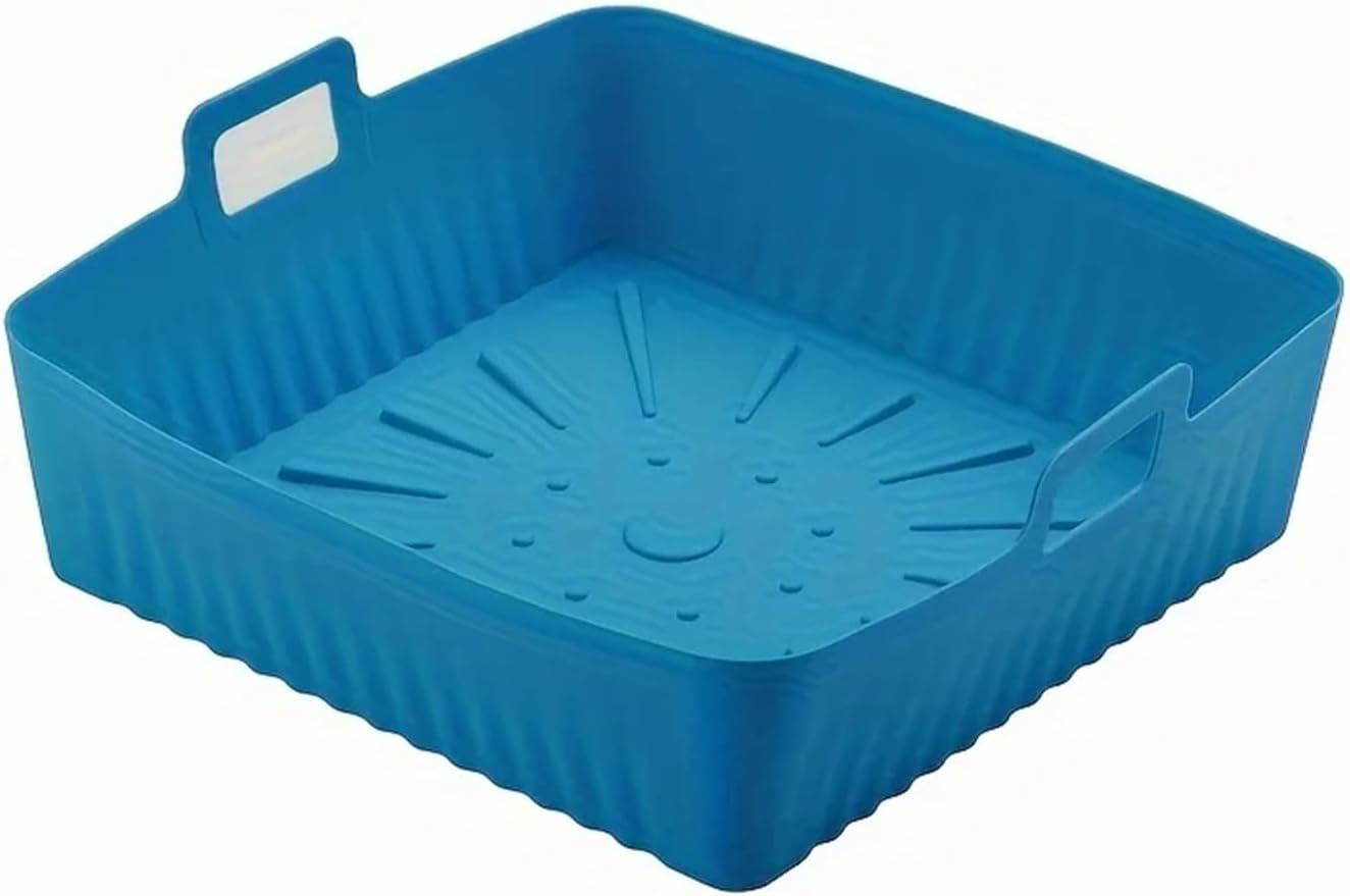Air Fryer Silicone Liner Reusable Easy to Clean Oven Tray Heat Resistant Food Baking Kitchen Accessories(Blue) Air Fryer Silicone Liner Reusable Easy to Clean Oven Tray Heat Resistant Food Baking Kitchen Accessories(Blue)