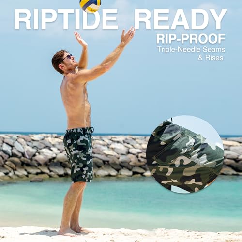 Image of Kanu Surf Men's Big Viper Extended Size Stripe Swim Trunk