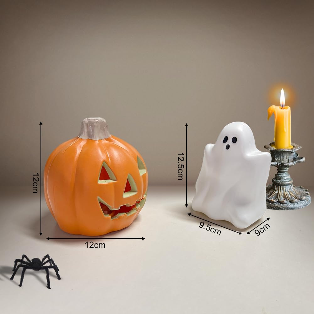 100 miniature di Halloween, mini figure luminose in resina