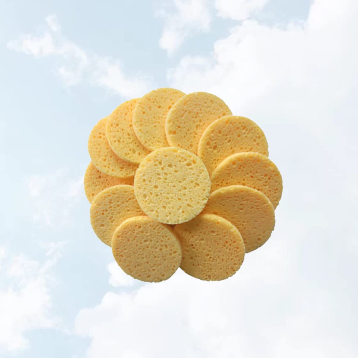 minkissy 60pezzi Spugne Per Makeup Cuscinetti Struccanti Cellulosa Puff Per Pulizia Viso Tonalità Morbidi e Sicuri Per La Per Rimozione Make-up e Detersione Quotidiana