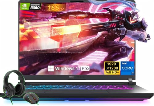 Image of ASUS ROG Strix G16 Gaming Laptop, 16 inch FHD+ (1920x1200) 165Hz 100% sRGB 300nits, Intel 16-Core i7-14650HX, GeForce RTX 5060 8GB, 64 GB DDR5, 4 TB SSD, Thunderbolt 4, Wi-Fi 7, Backlit, Windows 11 Pro
