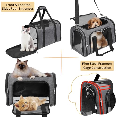 Image of Soft-Sided Cat /Dog /Pet Carrier, Collapsible Pets Travel Carriers