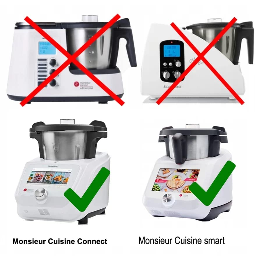 GVSS 2 Pezzi Guide Di Accoppiamento Ingranaggi A 5 Rami Per Mr Cuisine Connect – Ricambio In Acciaio Inox E Nylon, Base Lame