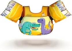 Boia Infantil com Colete Salva Vidas Dinossauro Nash