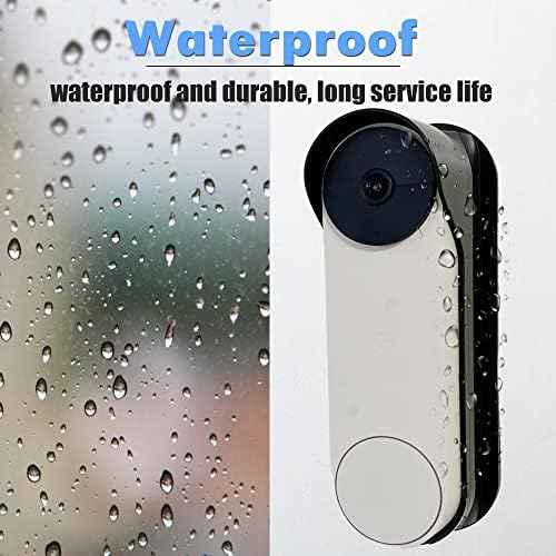 Adjustable Mount for Google Nest Doorbell (Battery) by IRONA, Anti-Theft Design, Waterproof Bracket for Blink Video Doorbell, Easy Installation, Black