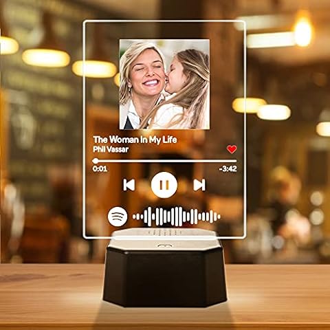 SOUFEEL Marco Placa con Codigo Spotify Bocina Bluetooth de Fotos Personalizadas Cover