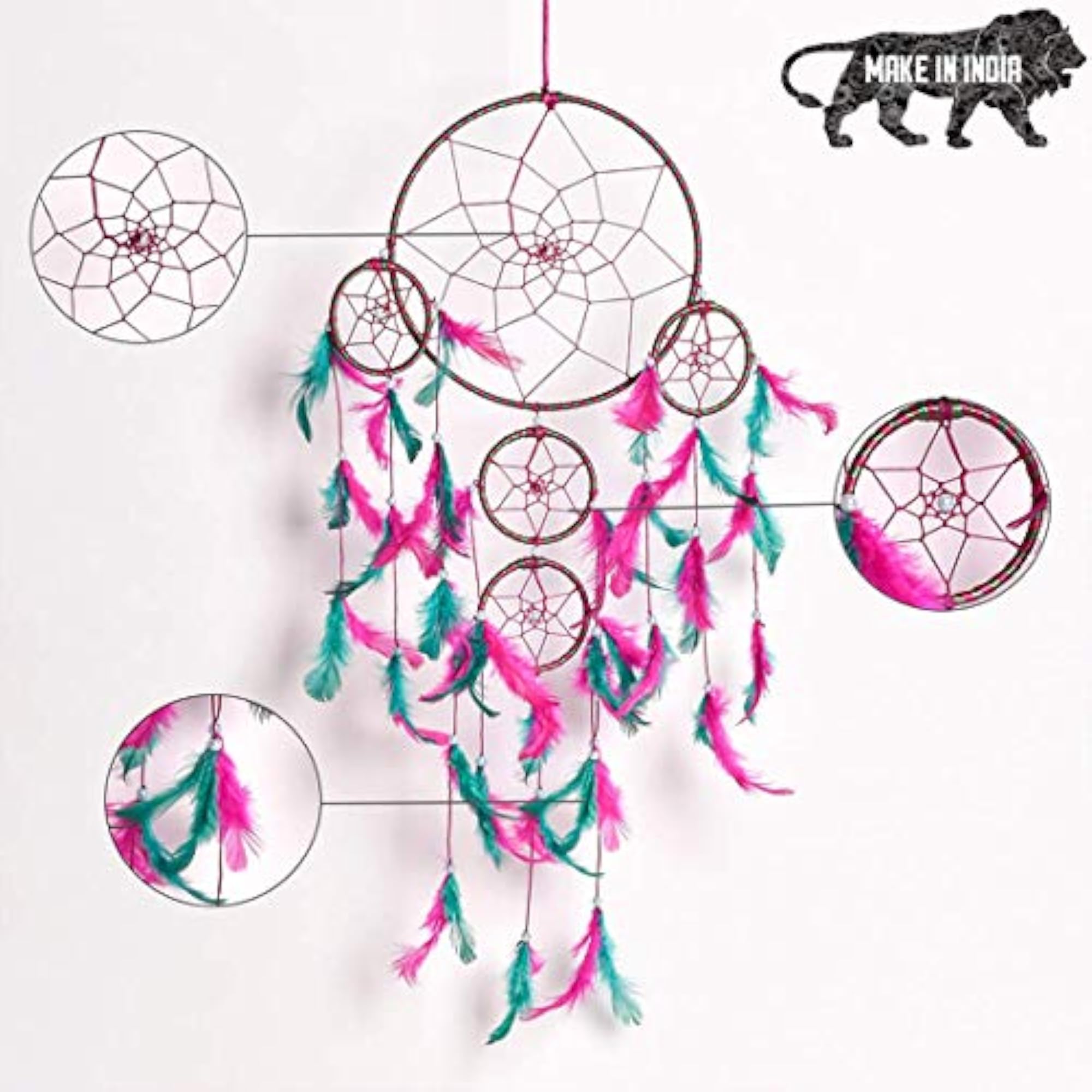 Handmade Dreamcatcher Wall Hanging, Bohemian Art