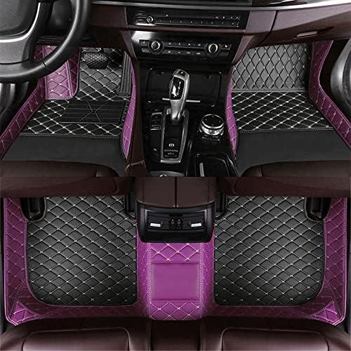 ZPXJSM Alfombrillas de cuero negro y rosa para automóvil, SUV, camión y automóvil deportivo, protección para todo tipo de clima, se adapta a la