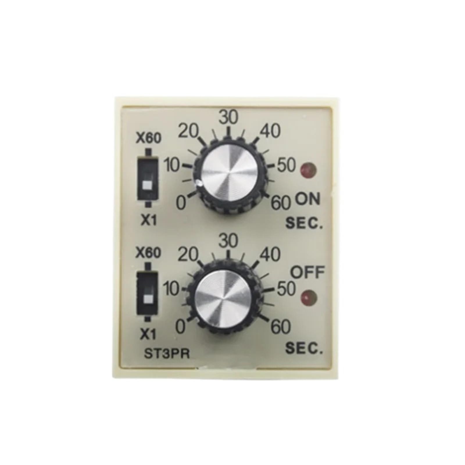 Relé temporizador eléctrico ST3PR Relés contadores electrónicos Relé temporizador digital con base de zócalo CA 36 V 110 V 380 V 24 V 12 V(6s 60s,12V)