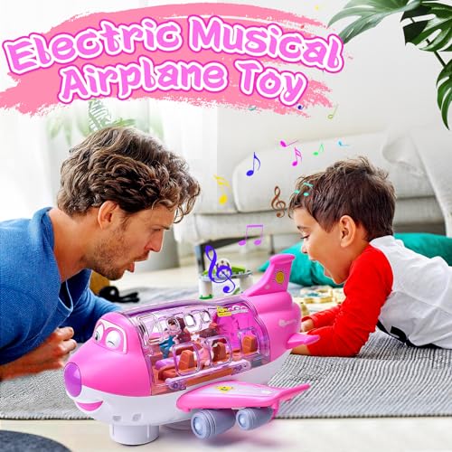 LEEWENYAN Electric Airplane Toy for Toddlers 360° Rotating Aeroplane Toys with LED Light & Music - Image 2