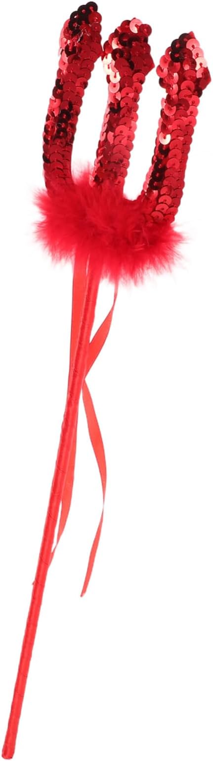 Vaguelly Halloween Devil Stick Staff Costume Prop Handheld Trident for Wizard Rod Party Accessory for Halloween Cosplay Props for Witch